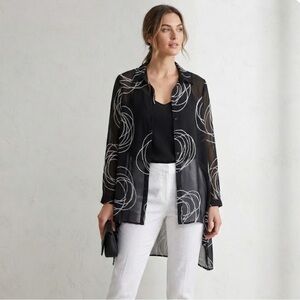 Canadian Made Long Sheer Patterned Shirt